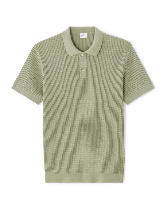 Celio Tricou Polo Verde Masliniu  Barbati [7]