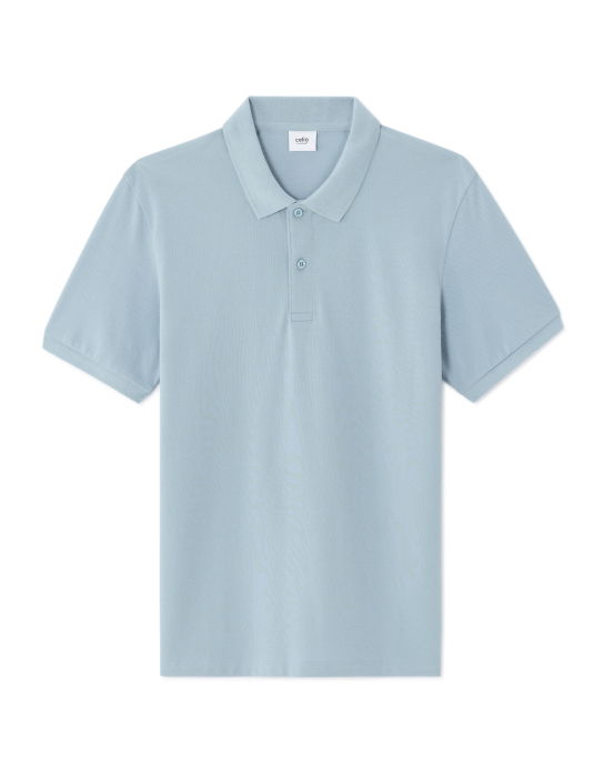Celio Tricou Polo Albastru Straight Barbati [6]