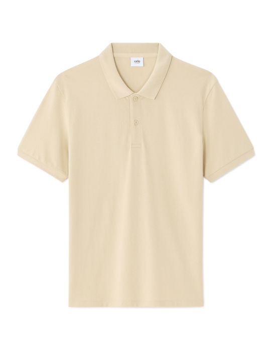 Celio Tricou Polo Bej Straight Barbati [6]
