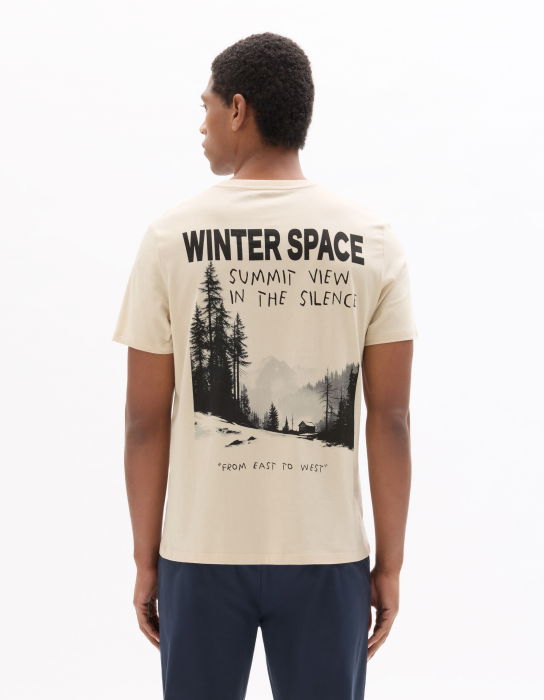 Celio Мужская Футболка Беживая Regular [3]