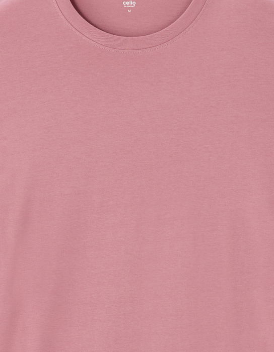 Celio Мужская Футболка Светло-Розовая Regular [4]