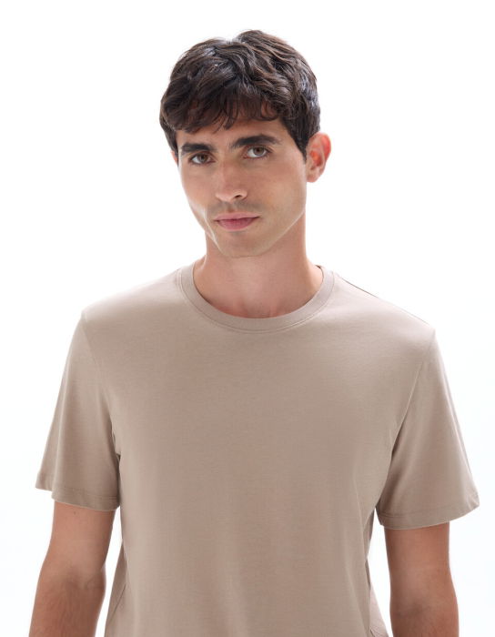 Celio Мужская Футболка Беживая Regular [4]