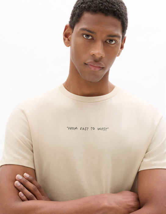 Celio Мужская Футболка Беживая Regular [4]