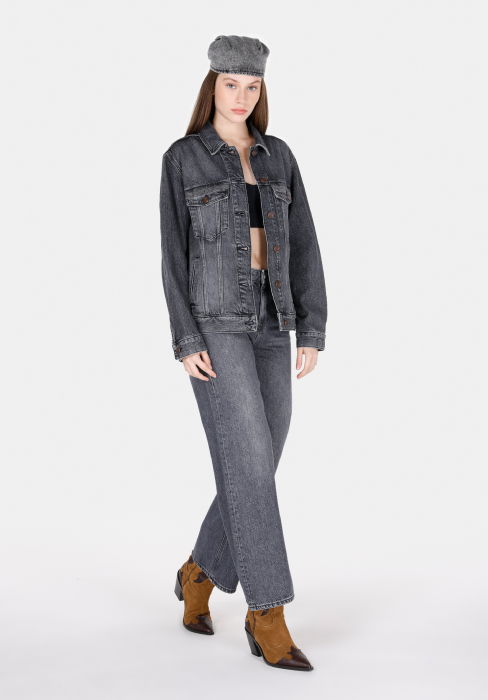 COLIN'S Blugi Gri Inchis 970 BERRY Wide Leg Femei [3]