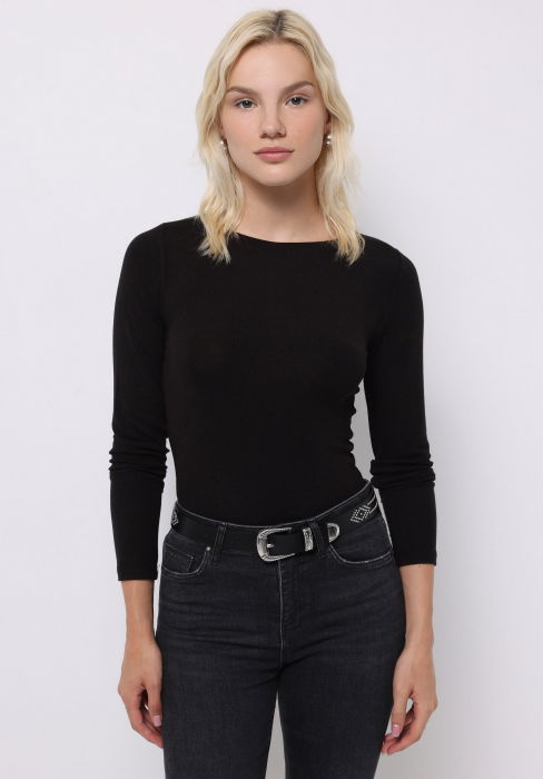 COLIN'S Bluza Neagra Regular Femei [1]