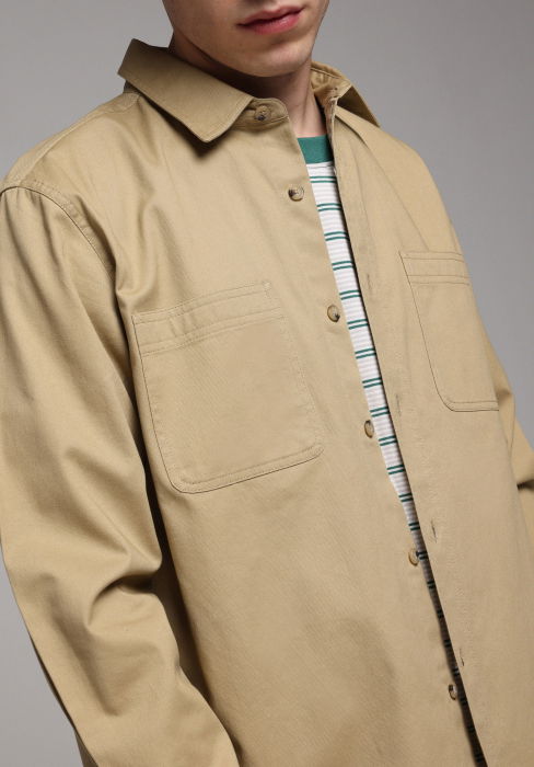 Мужская Рубашка Бежевая [2]