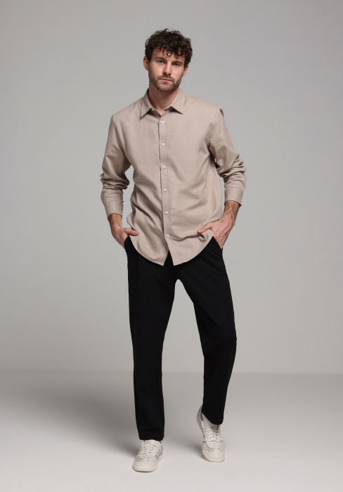 COLIN'S Мужская Рубашка Беживая  [3]