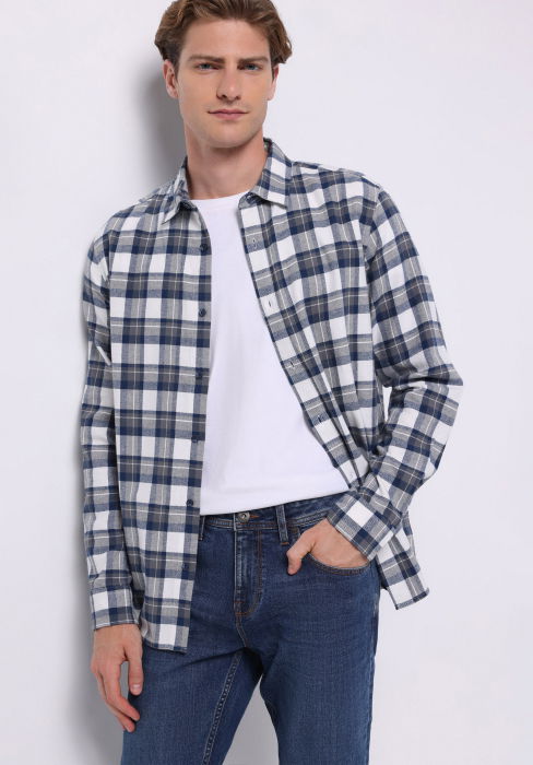 COLIN'S Рубашка Blue Regular [1]