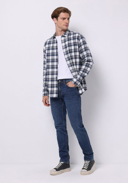 COLIN'S Рубашка Blue Regular [3]