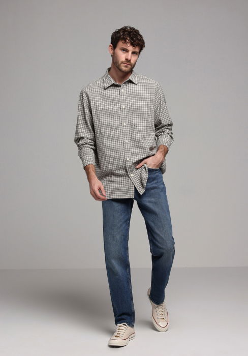 COLIN'S Мужская Рубашка Кремовая  [3]