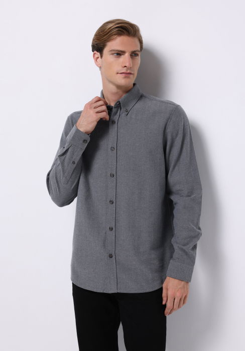 COLIN'S Camasa Gri Inchis Regular Barbati [1]