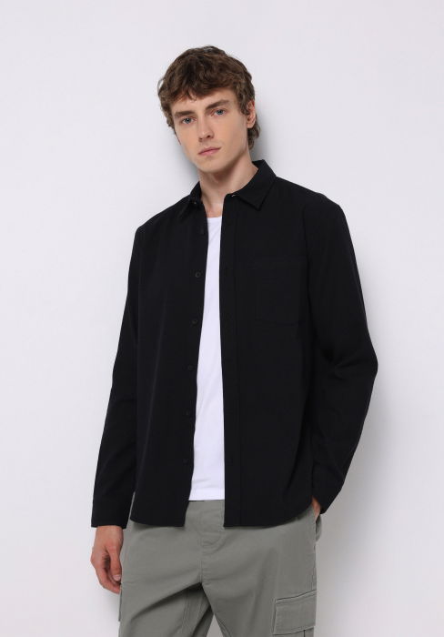 COLIN'S Camasa Neagra Slim Barbati [1]