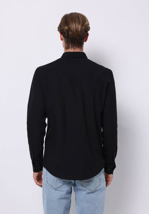 COLIN'S Мужская Рубашка Чёрная Slim [2]