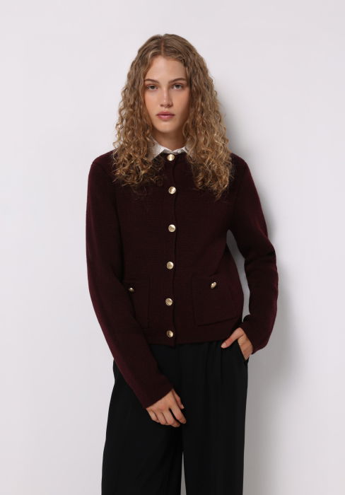 COLIN'S Cardigan Rosu Visiniu Regular Femei [2]