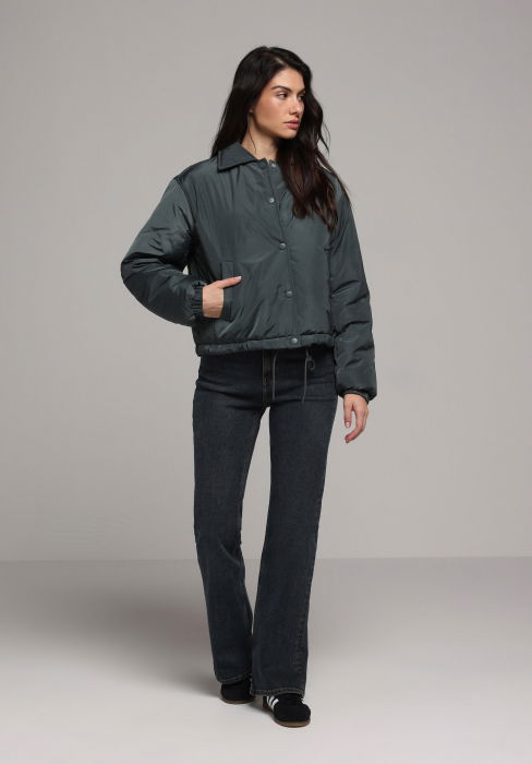 Geaca Verde Regular Femei [3]