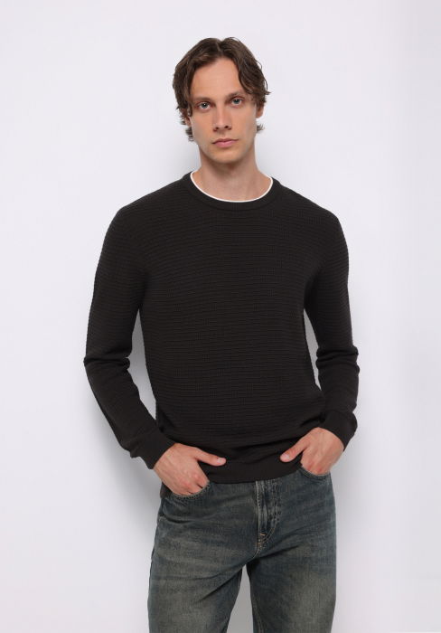 COLIN'S Pulover Negru Regular Barbati [2]