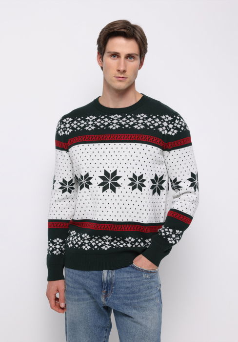 COLIN'S Pulover Alb Regular Barbati [2]