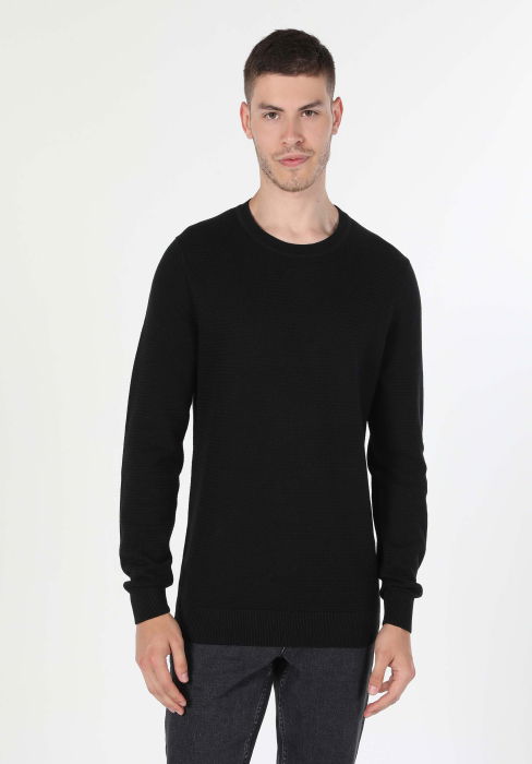 COLIN'S Pulover Negru Regular Barbati [3]