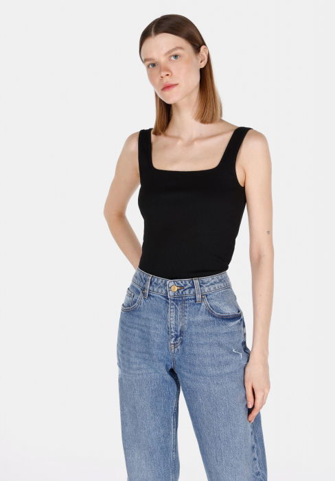 COLIN'S Top Negru Slim Femei [1]