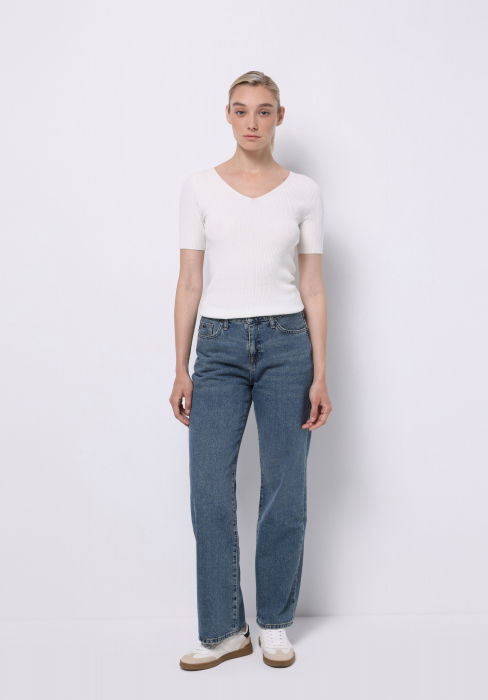 COLIN'S Женский Свитер С Коротким Рукавом Белый  [3]