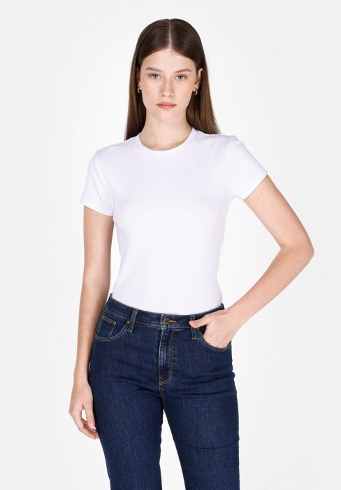 COLIN'S Tricou Alb Slim Femei [1]