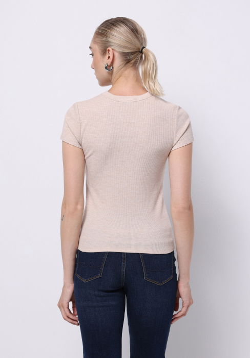 COLIN'S Tricou Bej Slim Femei [2]