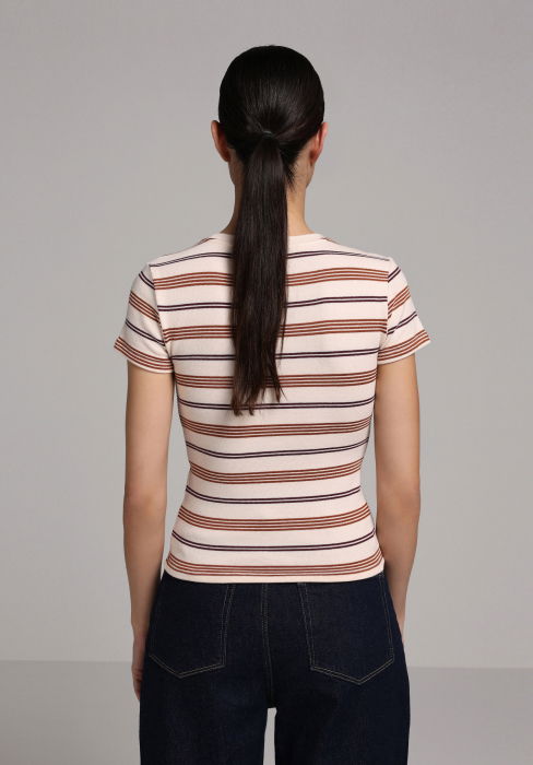 Tricou Crem Slim Femei [2]