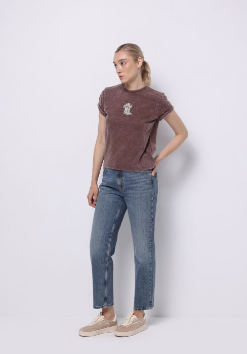 COLIN'S Tricou Cafeniu Slim Femei [3]