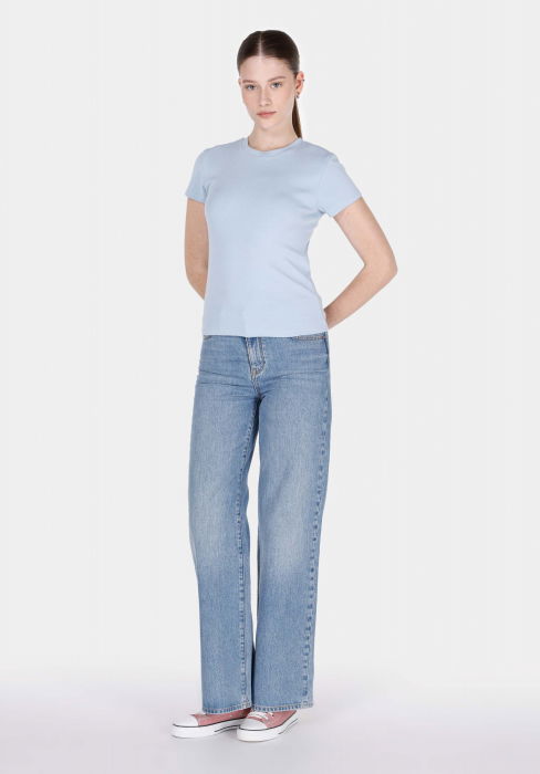 COLIN'S Tricou Albastru Deschis Slim Femei [3]