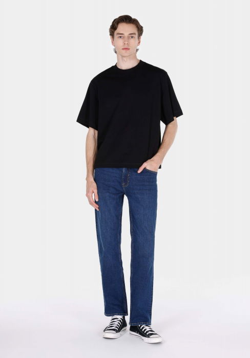 COLIN'S Tricou Negru Boxy Barbati [3]