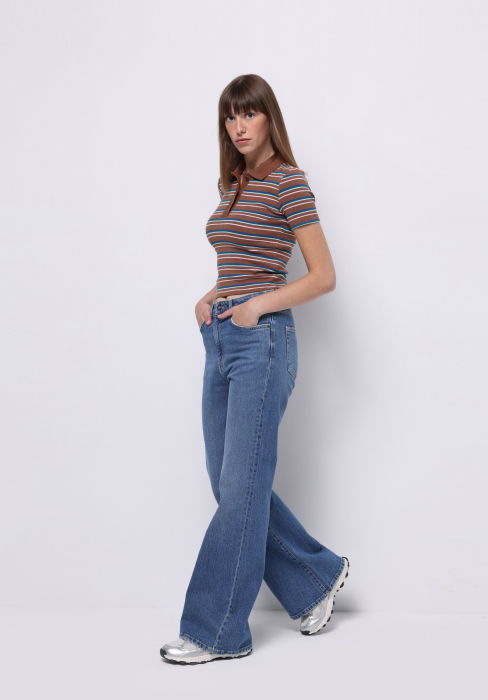 COLIN'S Tricou Polo Cafeniu Slim Femei [3]