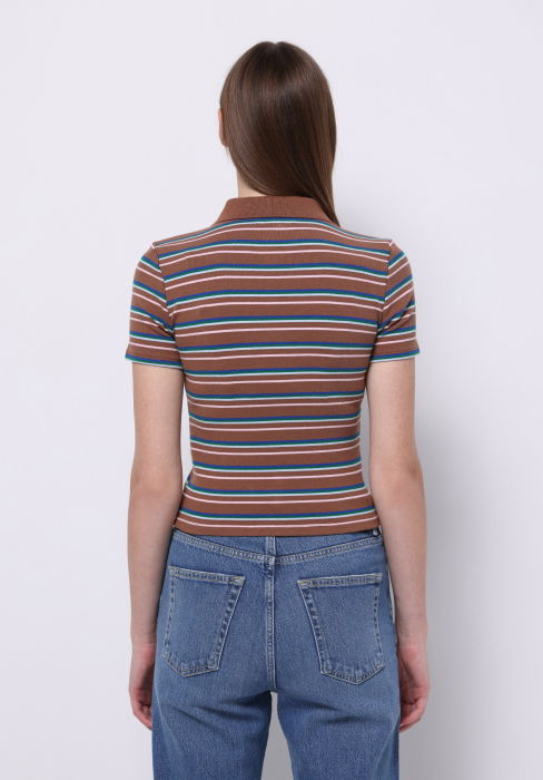 COLIN'S Tricou Polo Cafeniu Slim Femei [2]