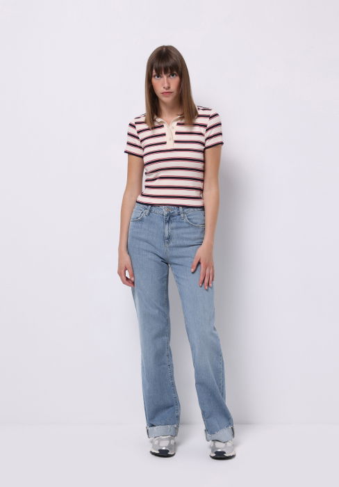 COLIN'S Tricou Polo Crem Slim Femei [3]