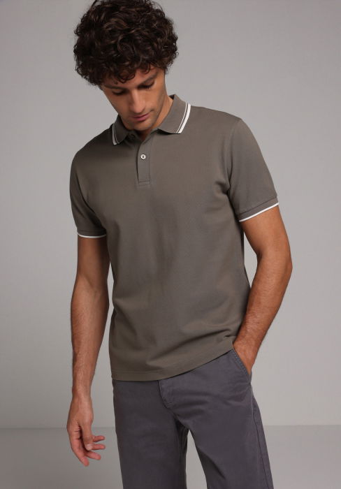 Tricou Polo Haki Barbati [3]