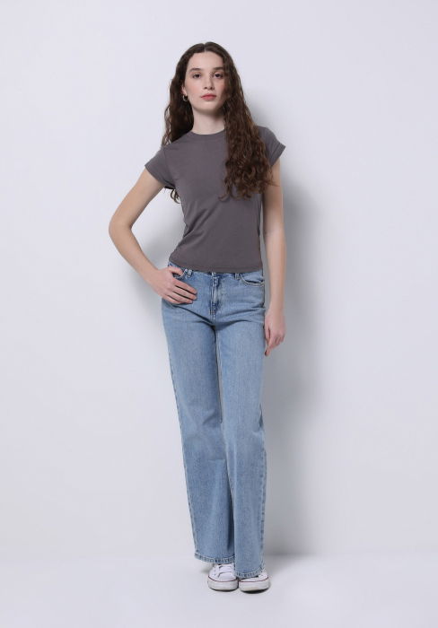 COLIN'S Женская Футболка Тёмная Серая Slim - 69 Lei [3]