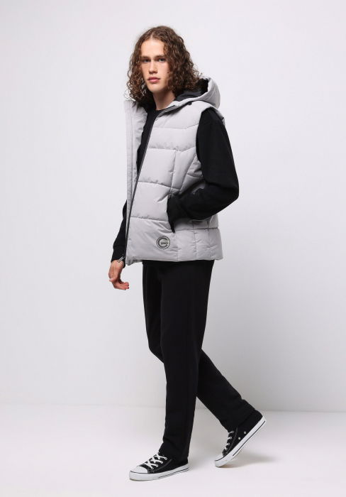 COLIN'S Vesta Gri Deschis Slim Barbati [2]