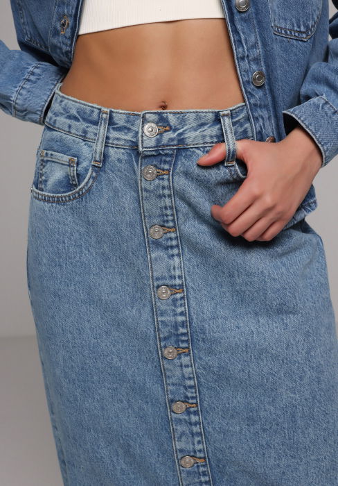 Женская Юбка Синяя [5]