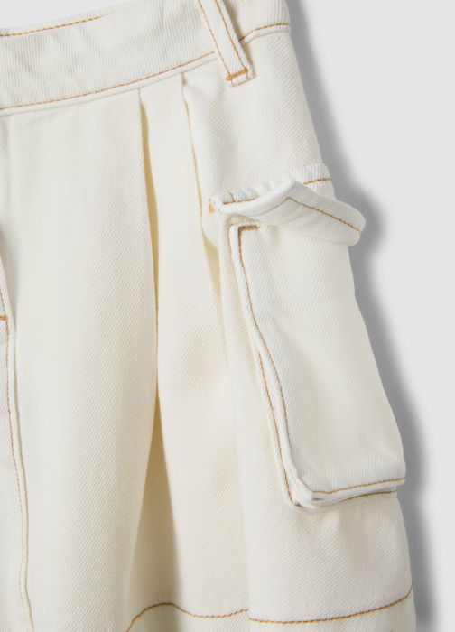 Юбкa Для Девочек Серая/Белая 3-10 Лет [4]