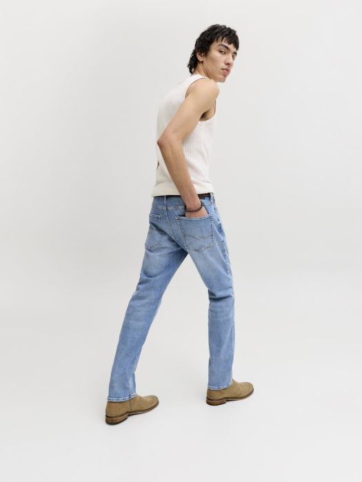 Jack Jones Blugi Albastri Deschisi MIKE Tapered Barbati [4]