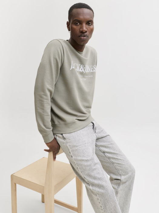 Jack Jones Мужской Свитшот Бежевый Relaxed [2]