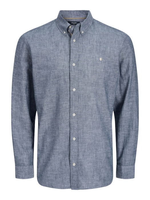 Мужская Рубашка Синяя Regular [7]