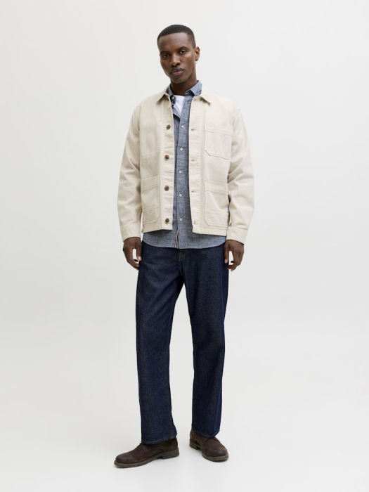 Мужская Рубашка Синяя Regular [5]