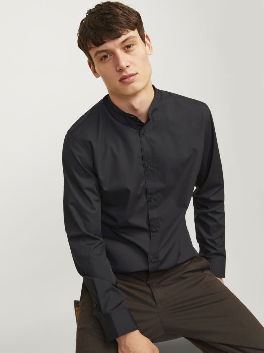 Jack Jones Мужская Рубашка Чёрная  [3]