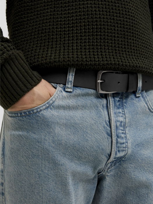 Jack Jones Мужской Ремень Чёрный  [5]