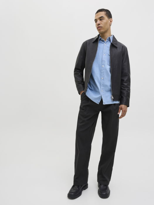 Jack Jones Pantaloni Negri Wide Barbati [2]