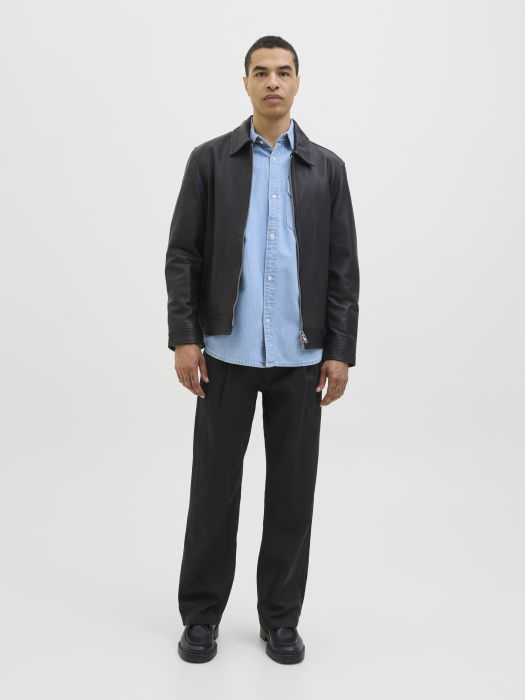 Jack Jones Pantaloni Negri Wide Barbati [1]