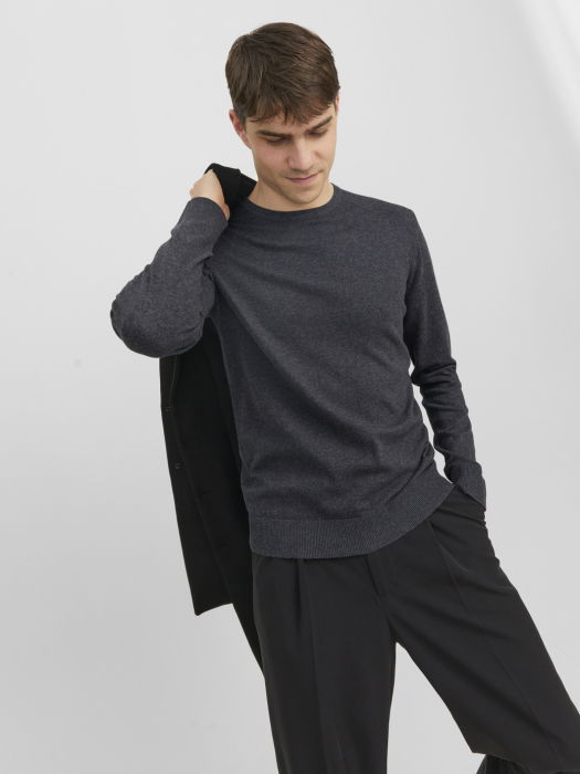 Jack Jones Свитер Dark Grey Melange Regular [3]