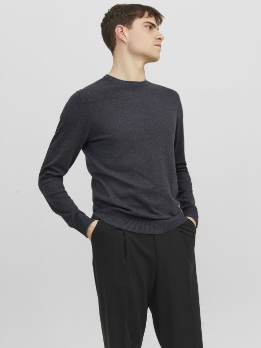 Jack Jones Свитер Dark Grey Melange Regular [1]