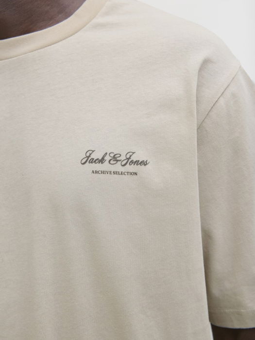 Jack Jones Мужская Футболка Бежевая Relaxed [5]