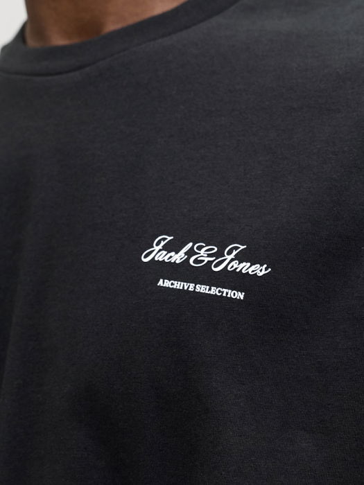 Jack Jones Мужская Футболка Чёрная Relaxed [5]